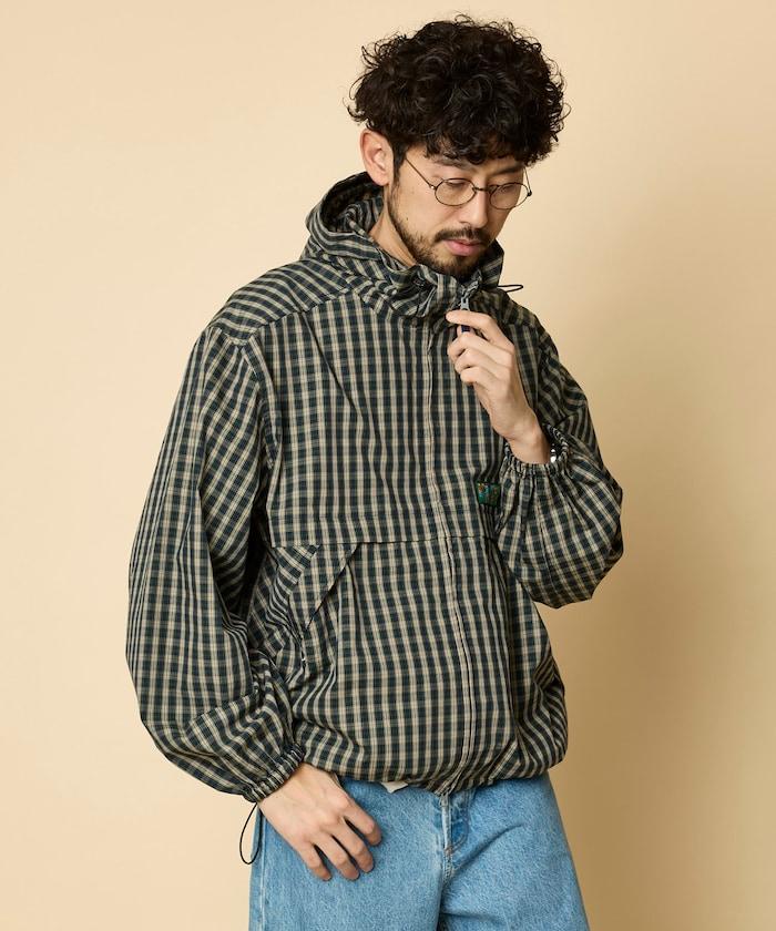 特別款 格紋 連帽 拉鍊襯衫夾克