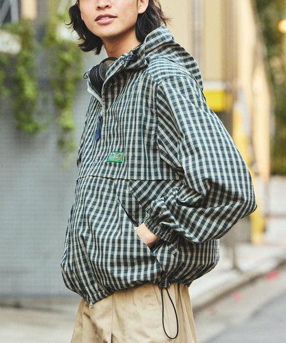 特別款 格紋 連帽 拉鍊襯衫夾克