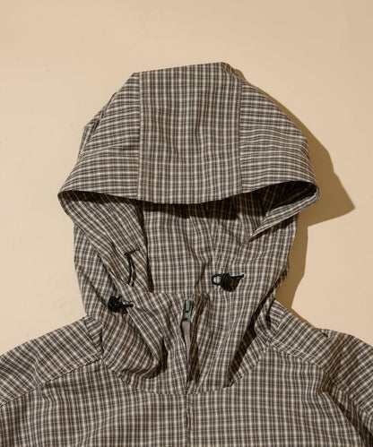 特別款 格紋 連帽 拉鍊襯衫夾克