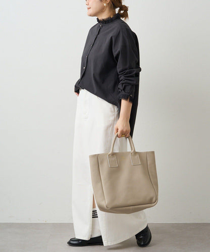 領口袖部褶皺蕾絲襯衫