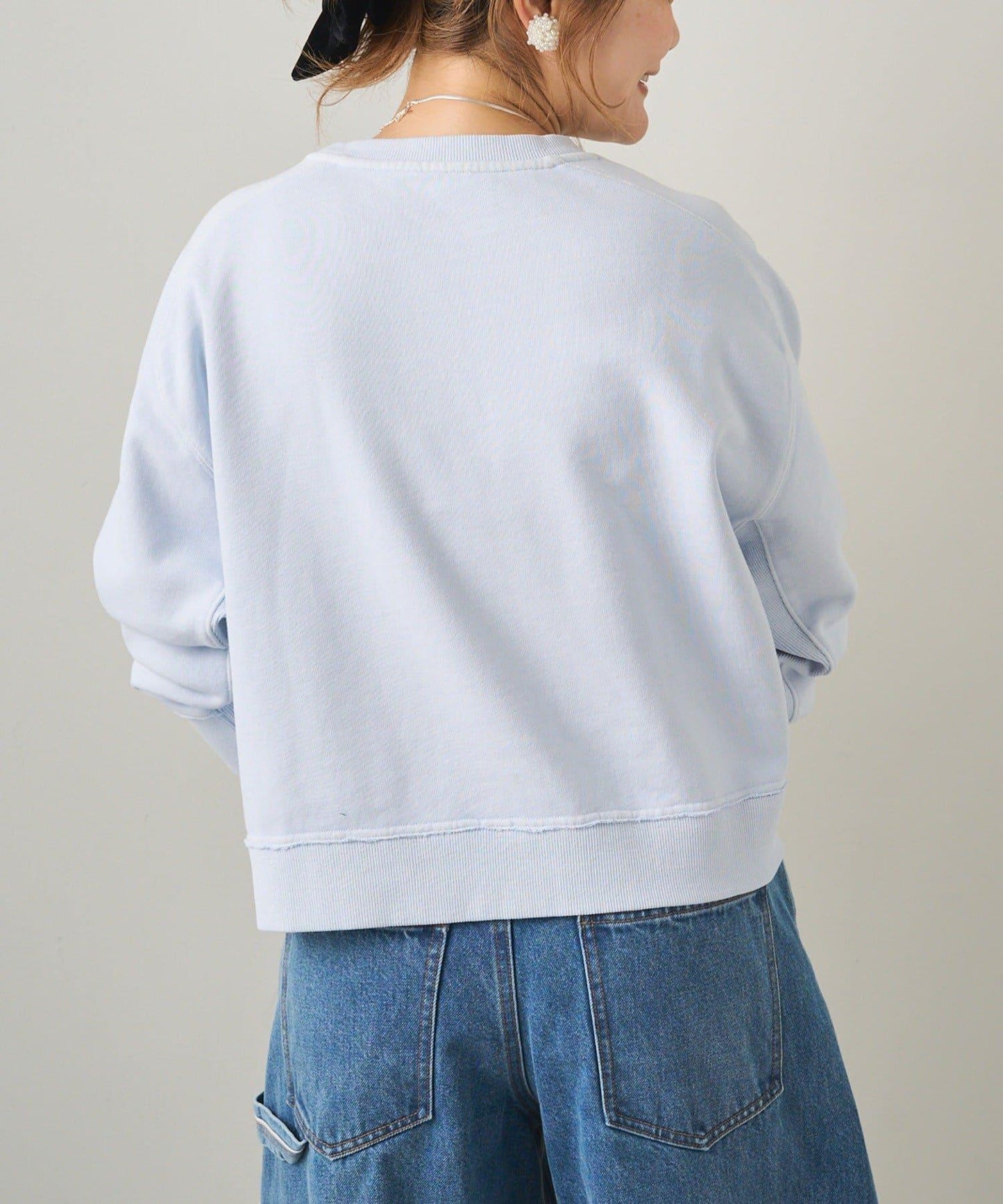 標誌刺繡短款衛衣