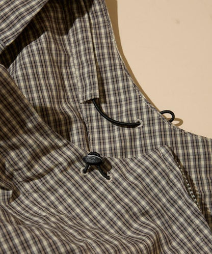 特別款 格紋 連帽 拉鍊襯衫夾克