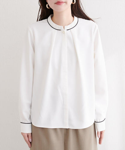 立領滾邊襯衫