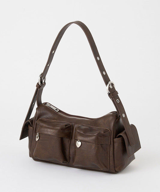 多口袋流浪單肩包