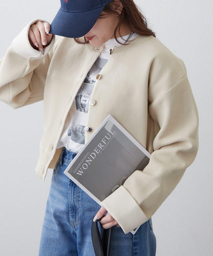 配色設計 海綿質感針織開衫