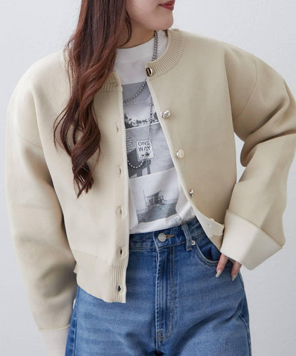 配色設計 海綿質感針織開衫