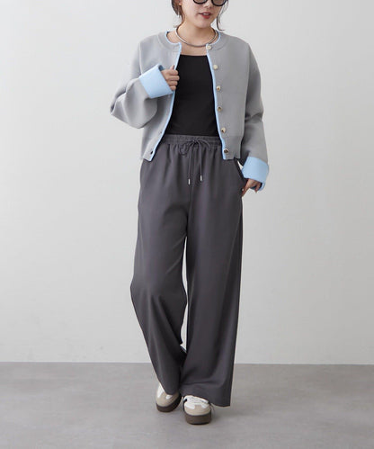 配色設計 海綿質感針織開衫