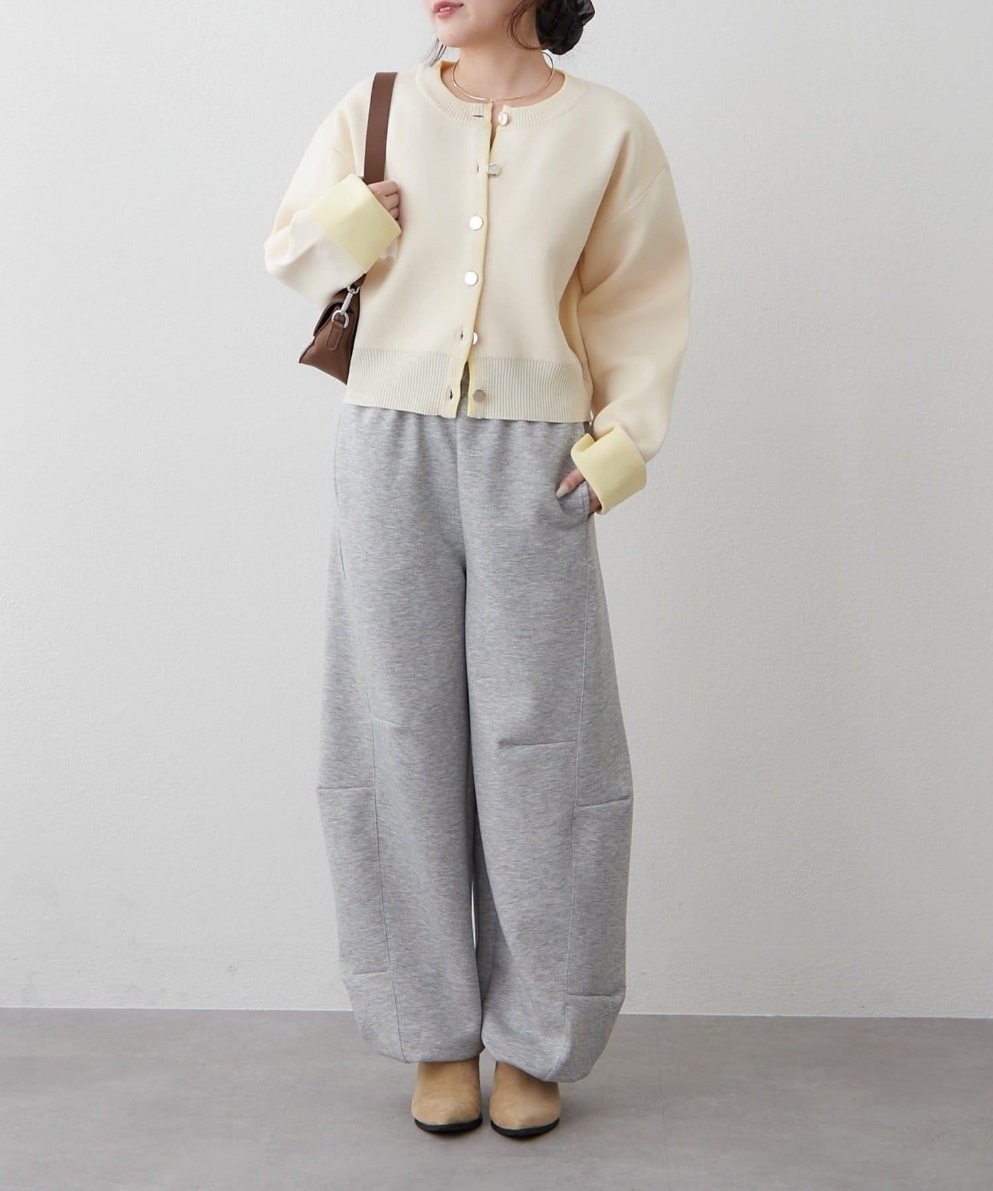 配色設計 海綿質感針織開衫