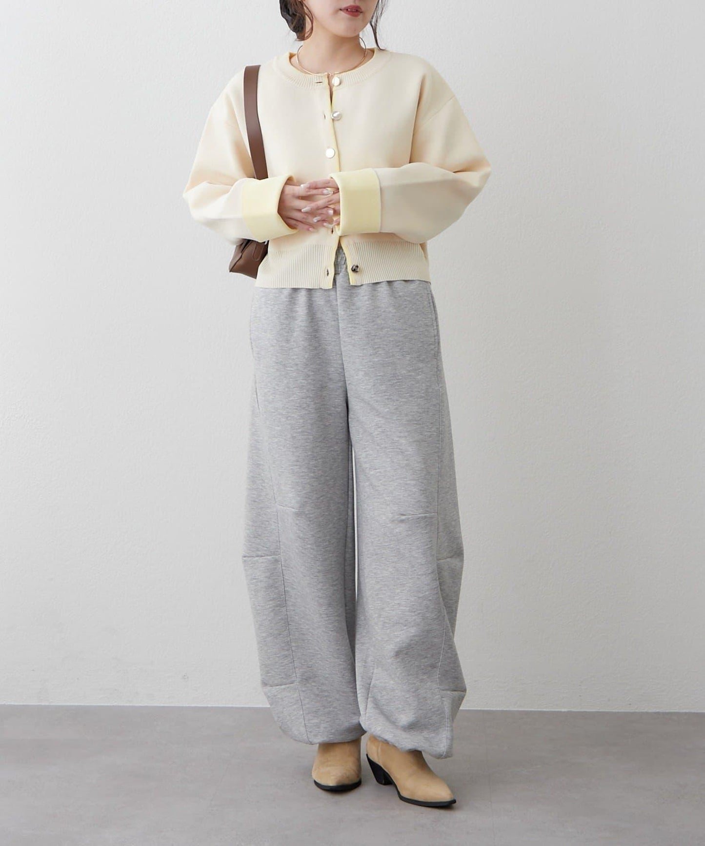 配色設計 海綿質感針織開衫