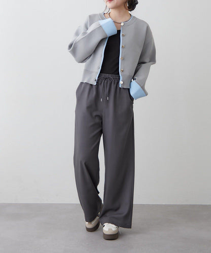 配色設計 海綿質感針織開衫