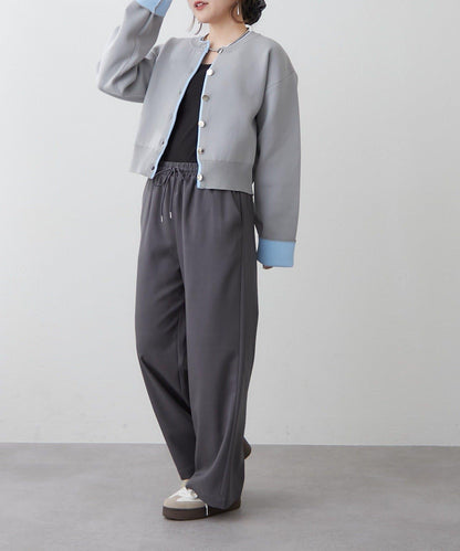 配色設計 海綿質感針織開衫