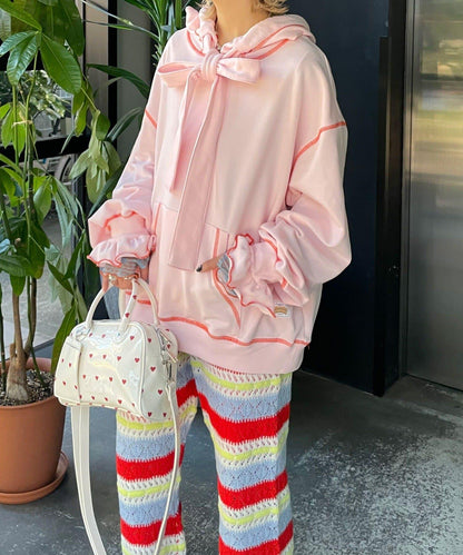 HELLO.SANFRANCISCO 鏤空條紋針織褲