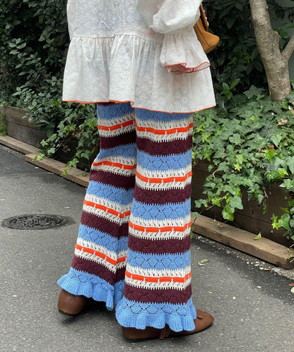 HELLO.SANFRANCISCO 鏤空條紋針織褲