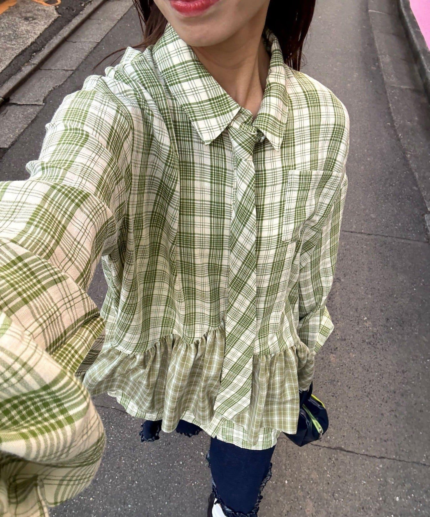 帶領帶 層疊設計 罩衫襯衫連衣裙