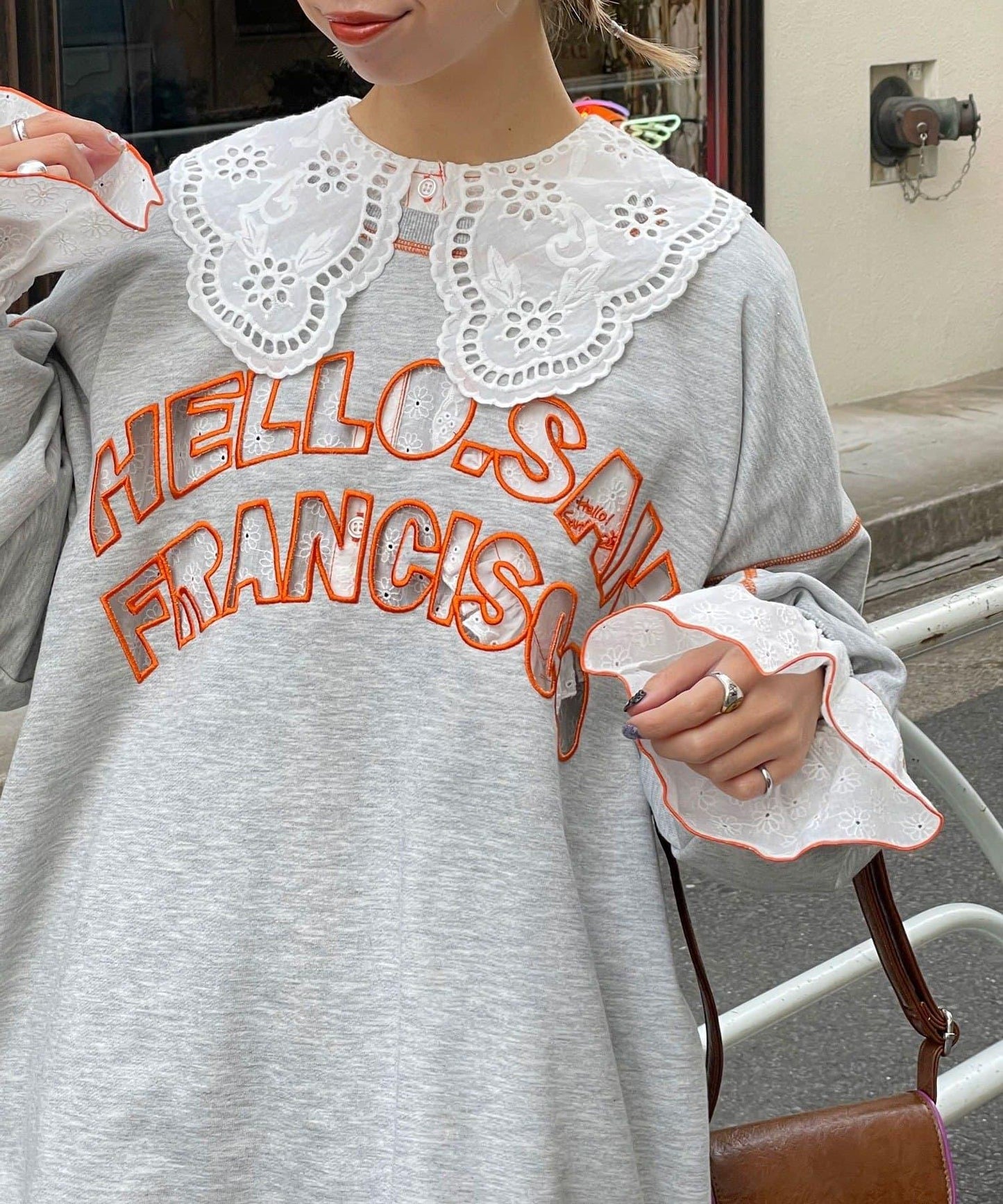 HELLO.SANFRANCISCO 2WAY 鏤空衛衣