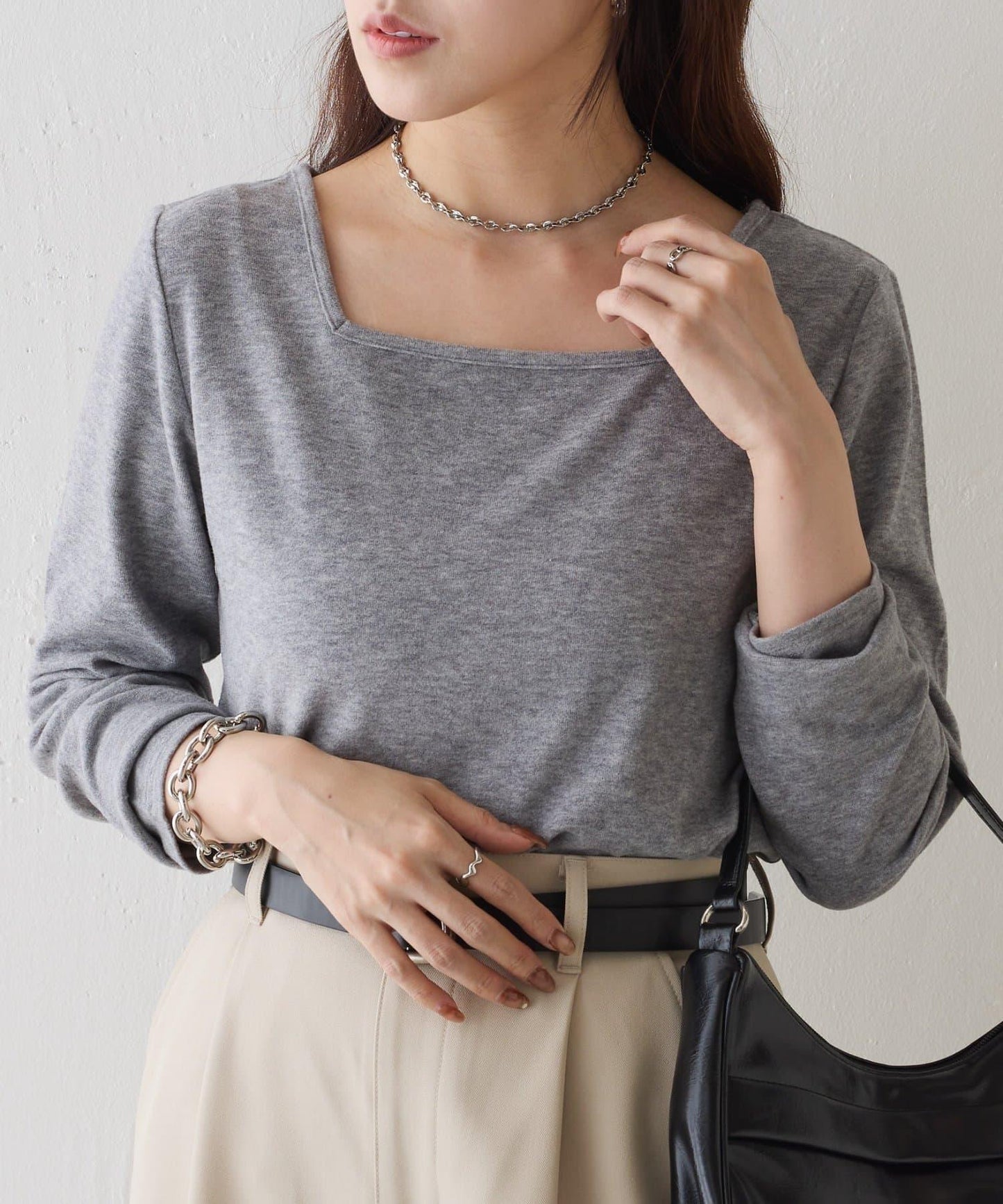 拉絨蓬鬆 前後兩穿 套頭上衣