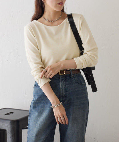 拉絨蓬鬆 前後兩穿 套頭上衣