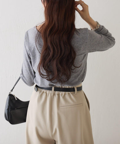 拉絨蓬鬆 前後兩穿 套頭上衣