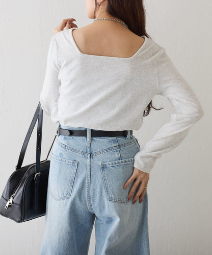 拉絨蓬鬆 前後兩穿 套頭上衣