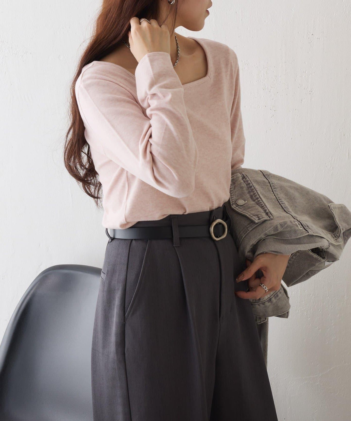 拉絨蓬鬆 前後兩穿 套頭上衣