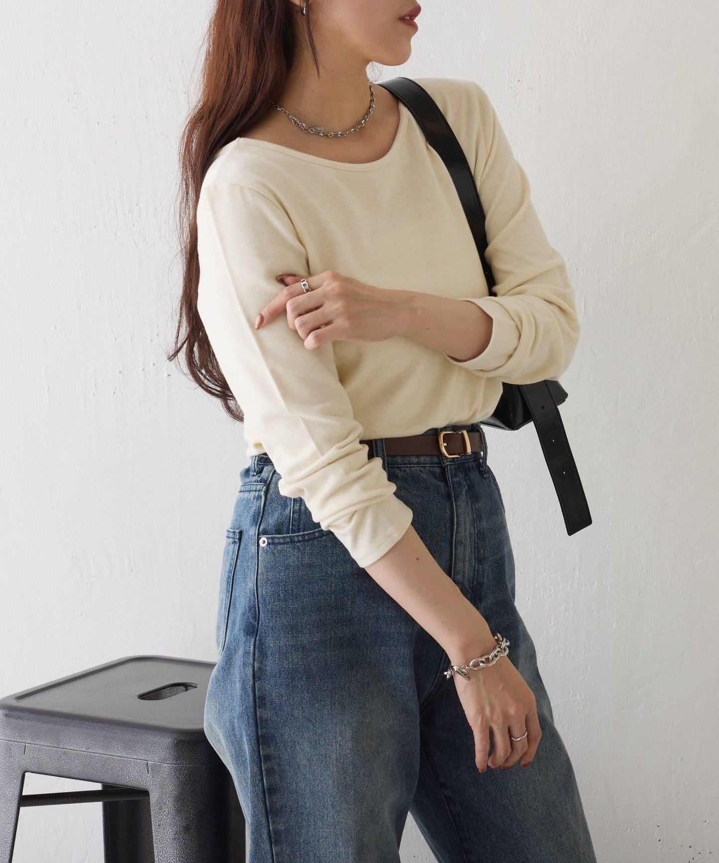 拉絨蓬鬆 前後兩穿 套頭上衣