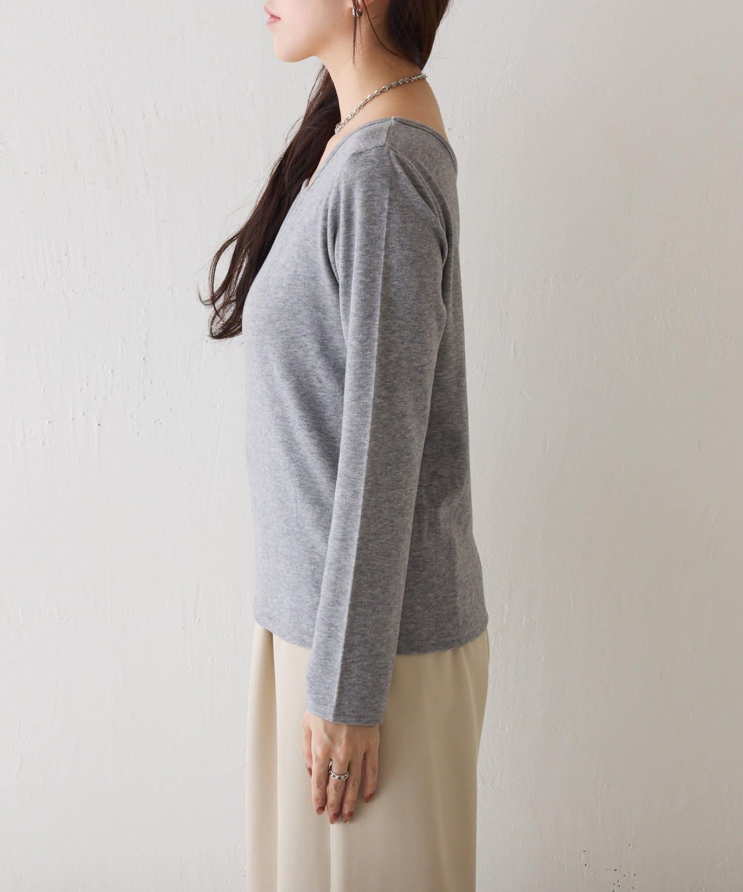 拉絨蓬鬆 前後兩穿 套頭上衣