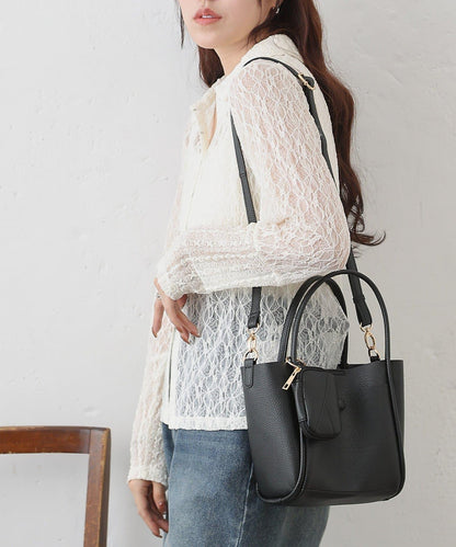 蕾絲拼接 前門襟排扣 針織開衫