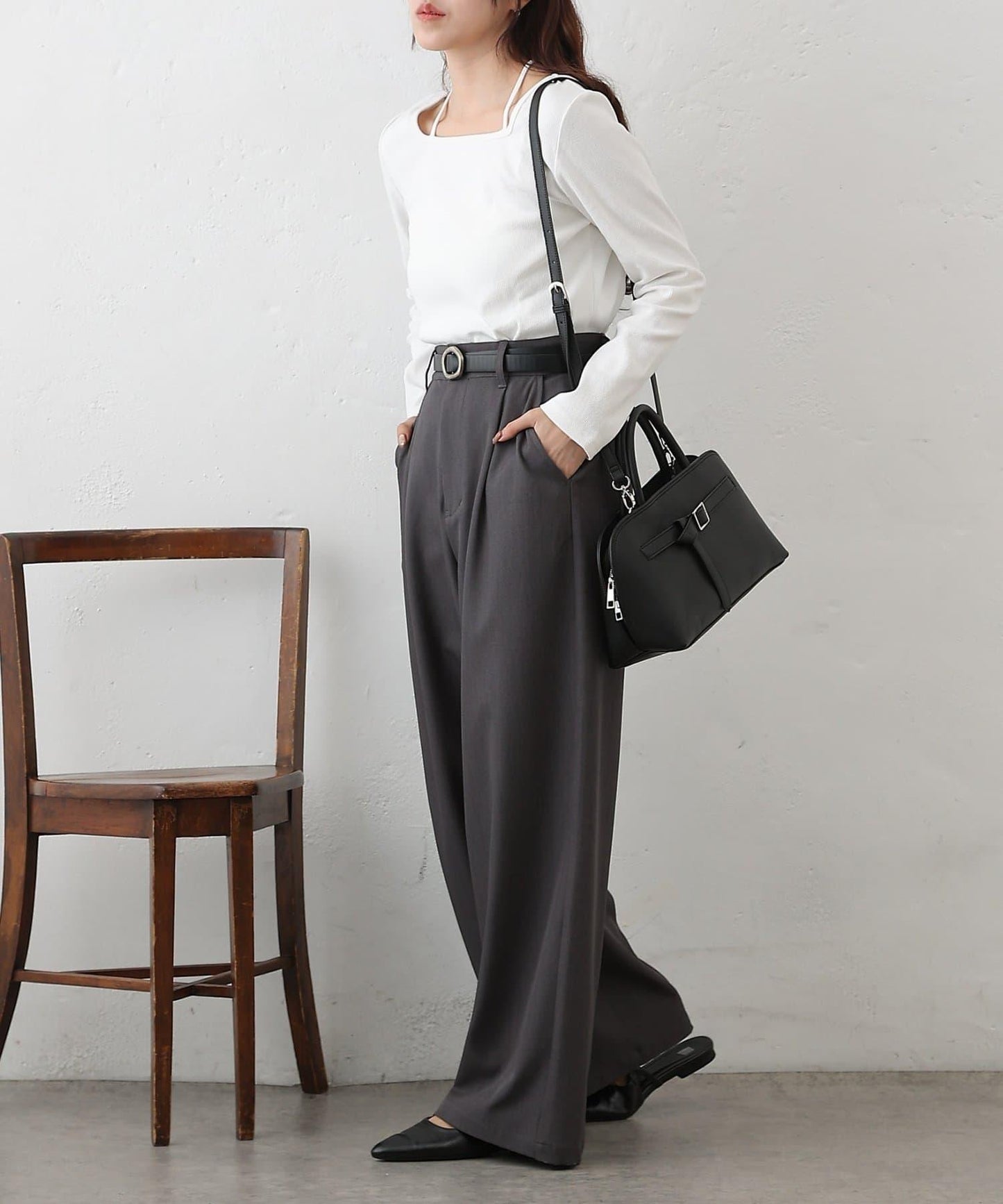 疊穿風羅紋套頭衫