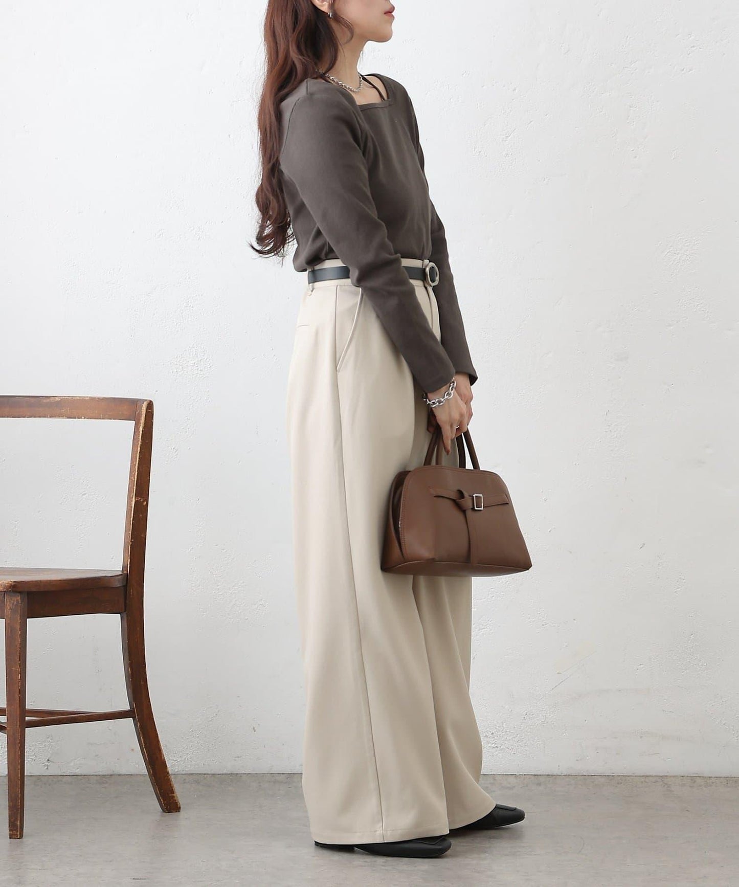 疊穿風羅紋套頭衫