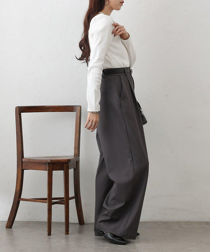 疊穿風羅紋套頭衫