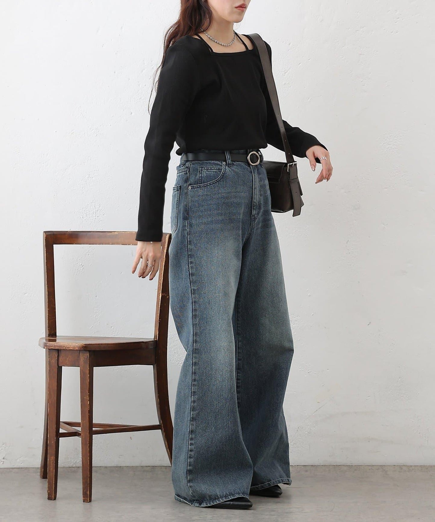 疊穿風羅紋套頭衫