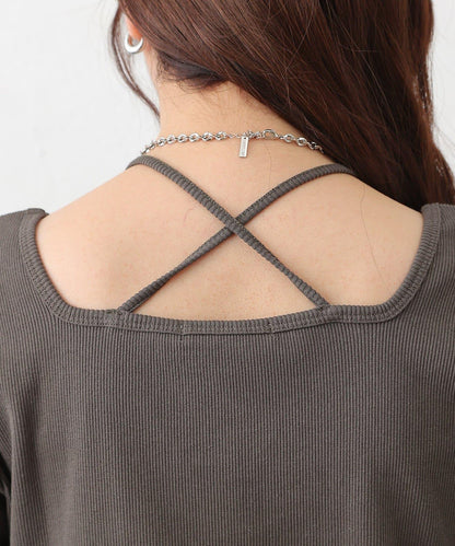 疊穿風羅紋套頭衫