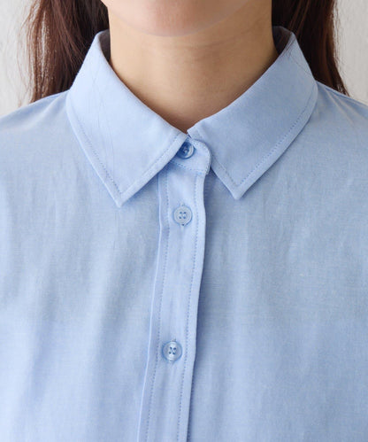 牛津紡 寬鬆 短款襯衫