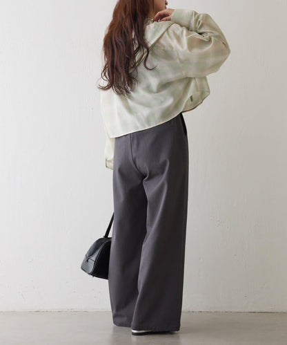 格紋連帽短款襯衫