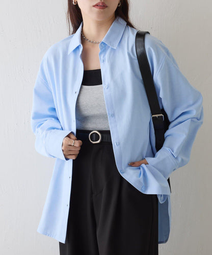 牛津紡寬鬆廓形襯衫