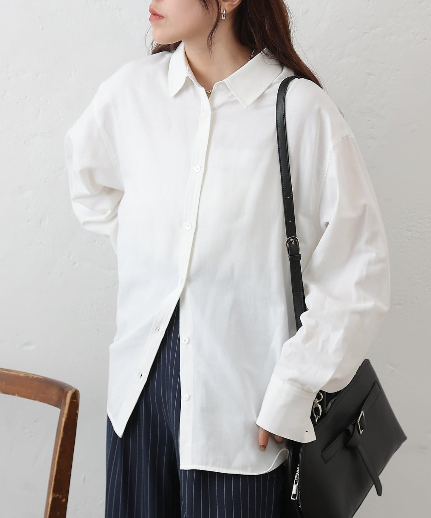 牛津紡寬鬆廓形襯衫