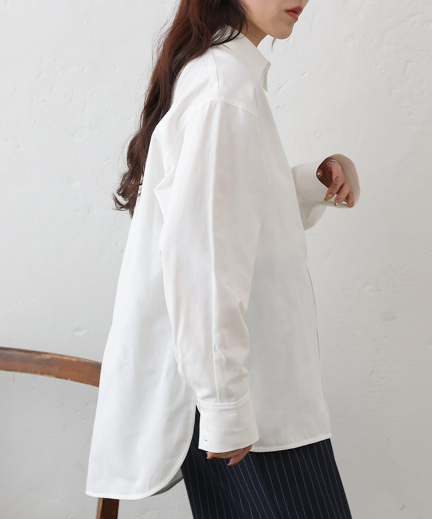 牛津紡寬鬆廓形襯衫