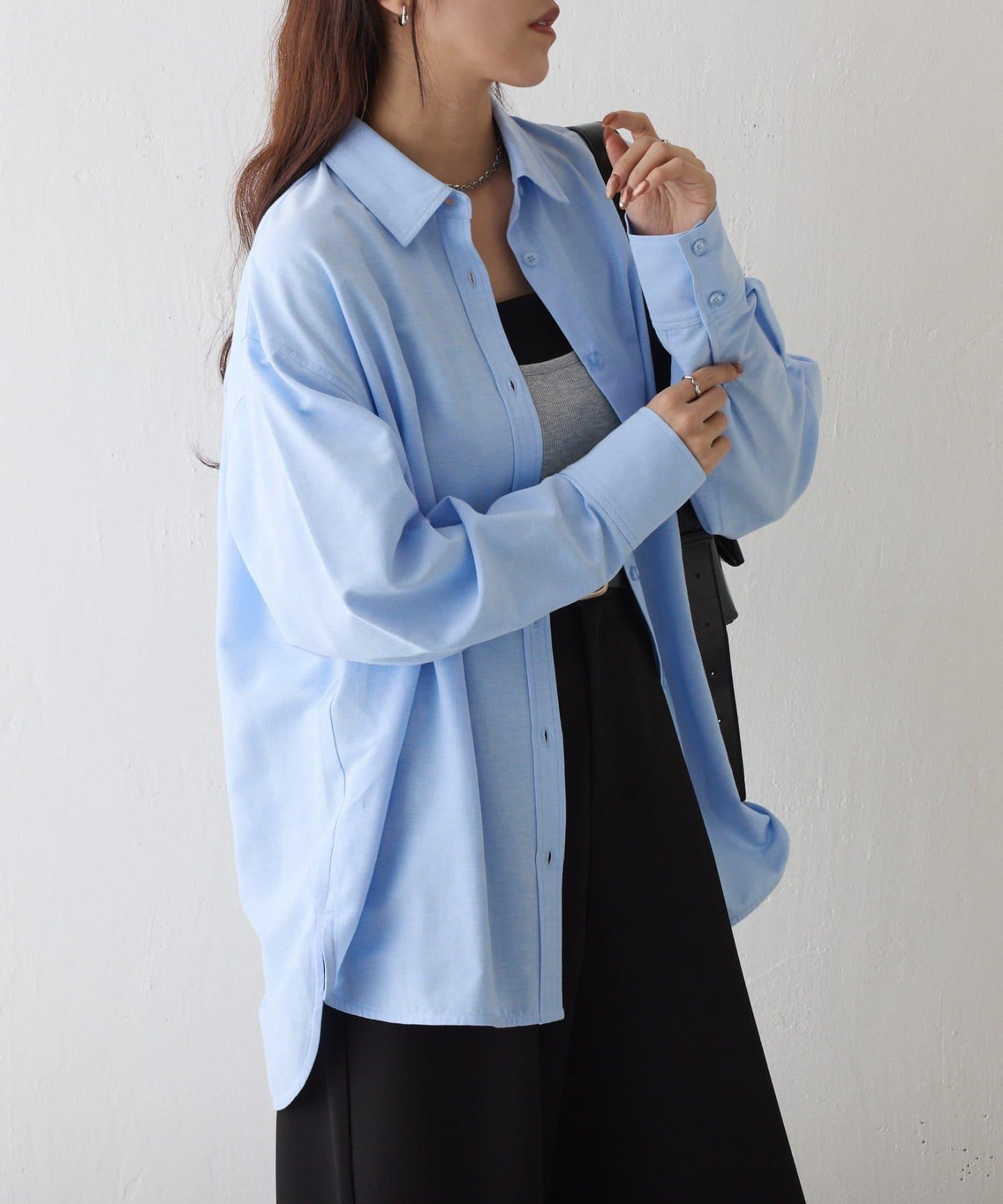 牛津紡寬鬆廓形襯衫