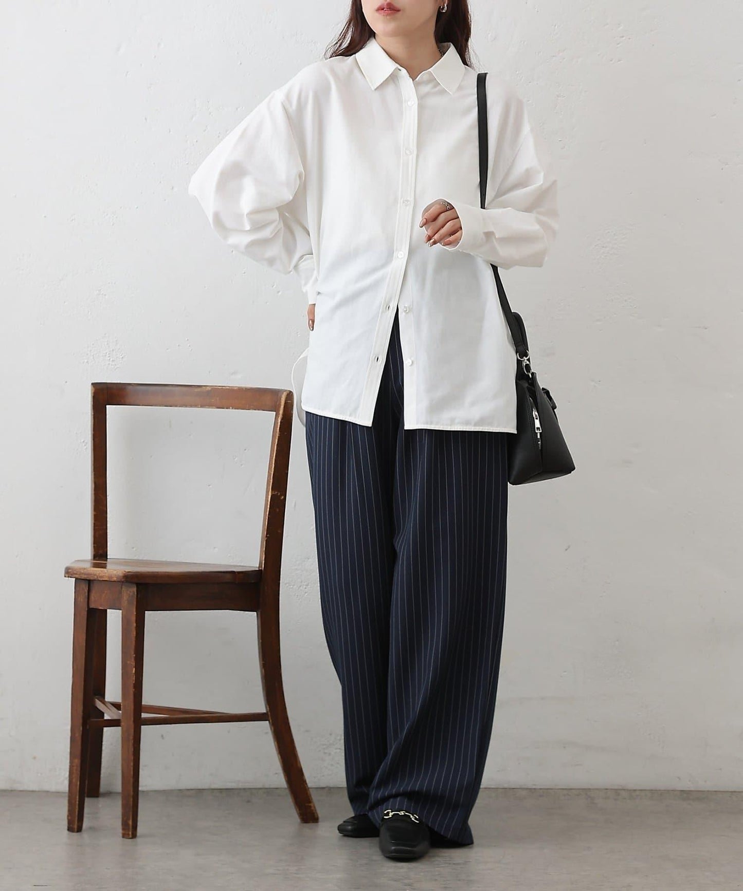 牛津紡寬鬆廓形襯衫