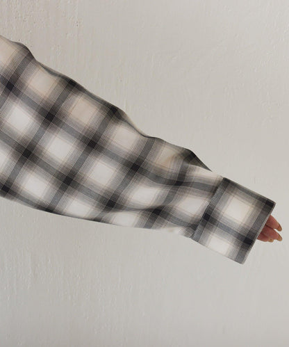 格紋連帽短款襯衫