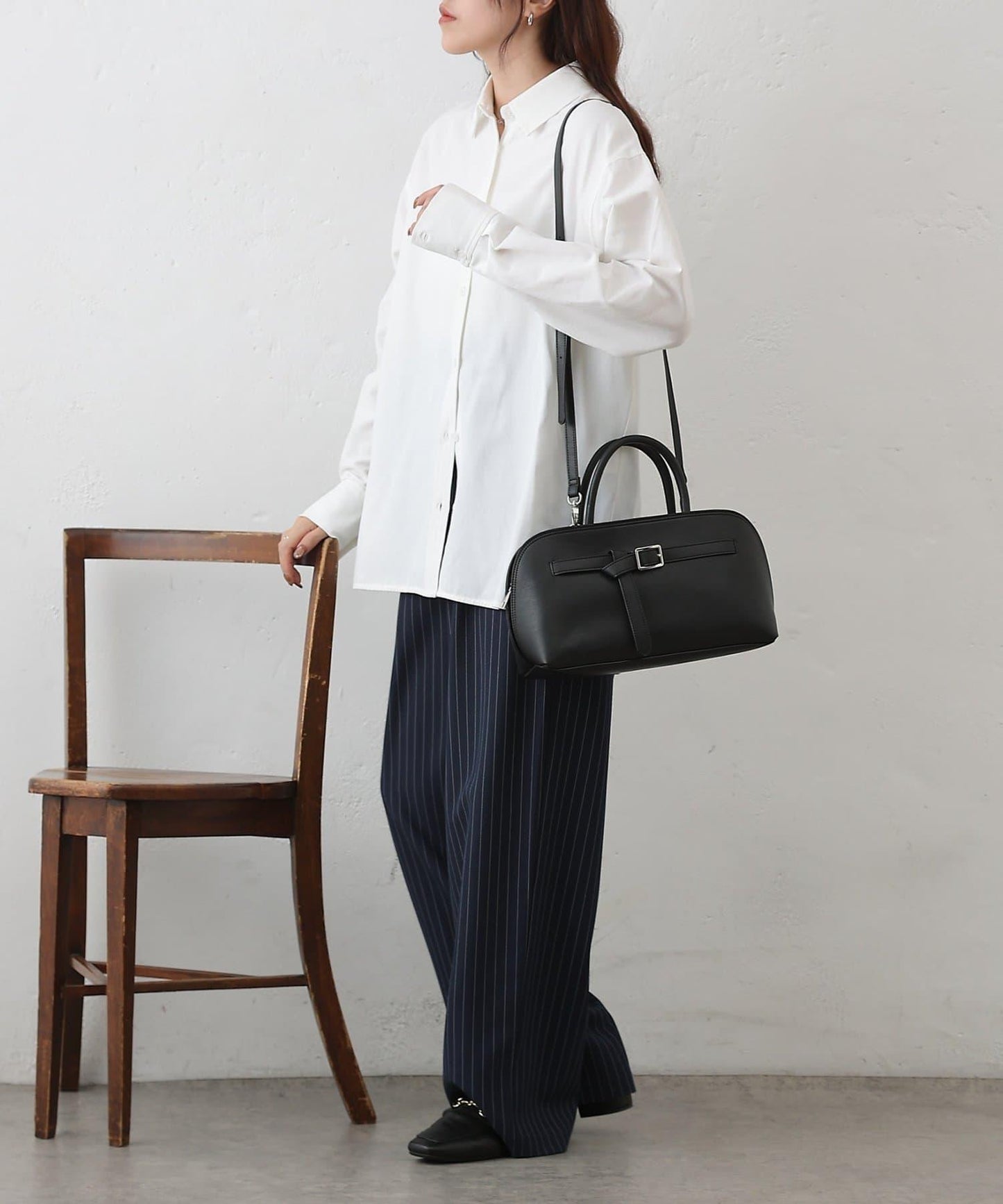 牛津紡寬鬆廓形襯衫