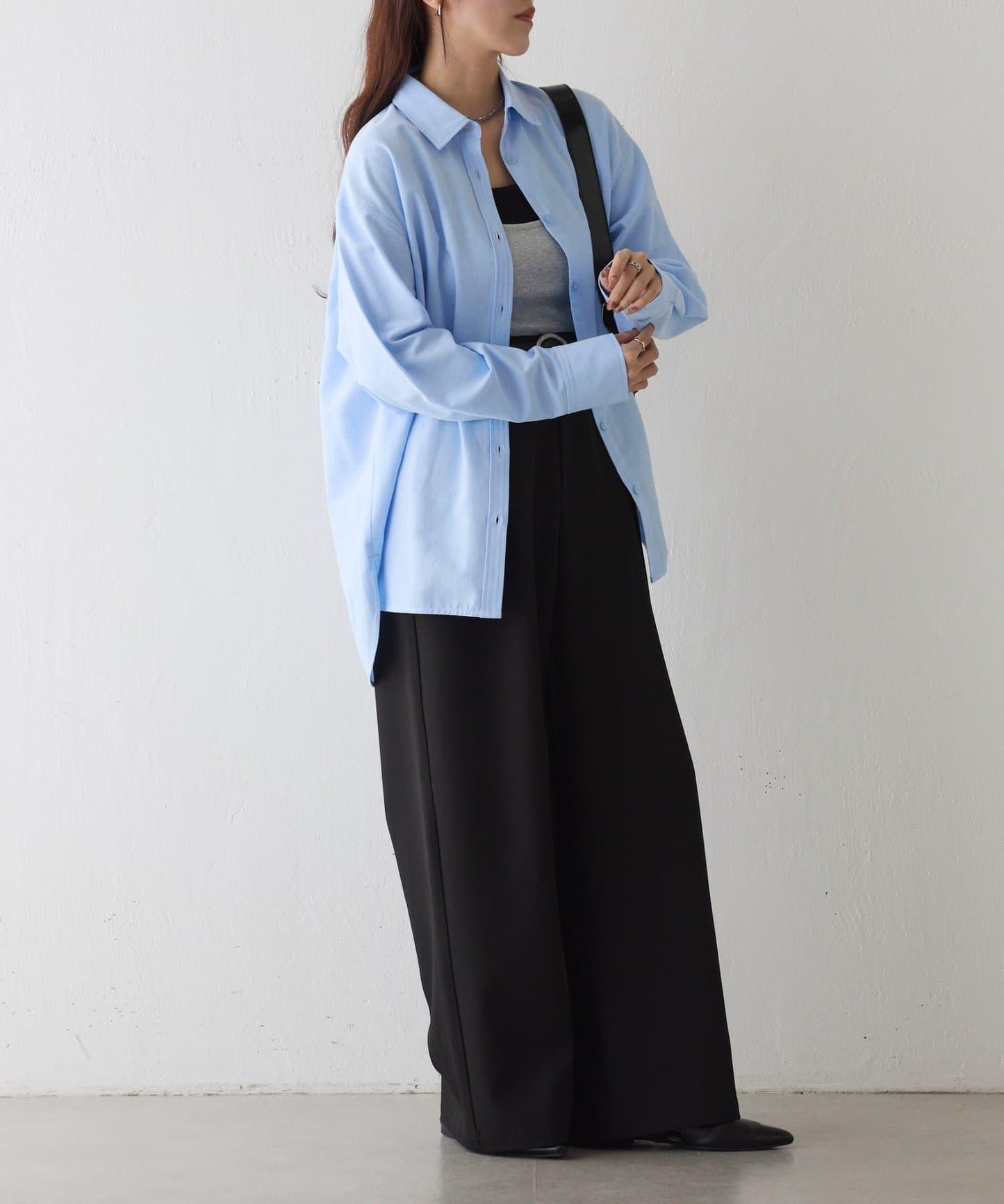 牛津紡寬鬆廓形襯衫