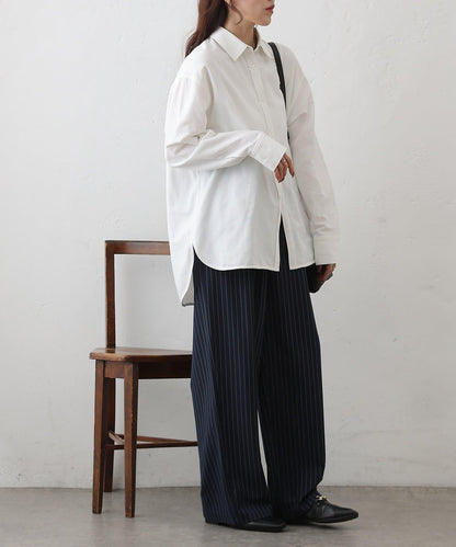 牛津紡寬鬆廓形襯衫