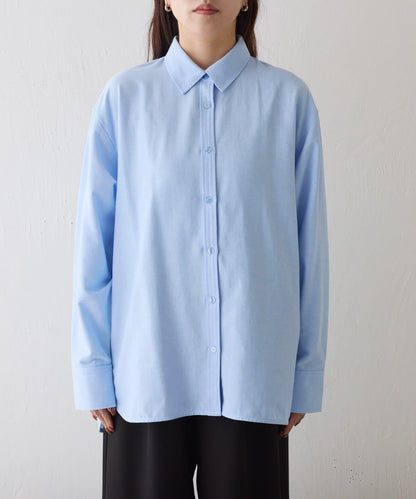 牛津紡寬鬆廓形襯衫