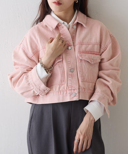 彩色牛仔短款牛仔夾克