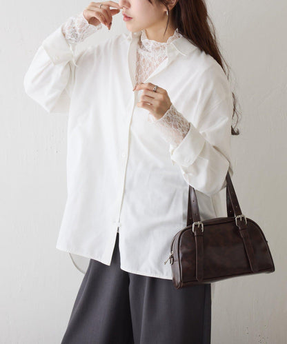 牛津紡寬鬆廓形襯衫