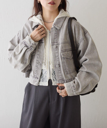 彩色牛仔短款牛仔夾克