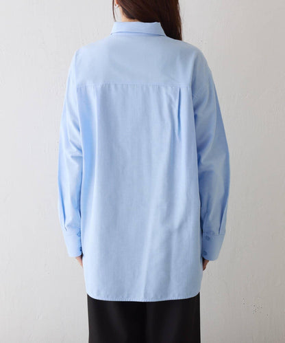 牛津紡寬鬆廓形襯衫