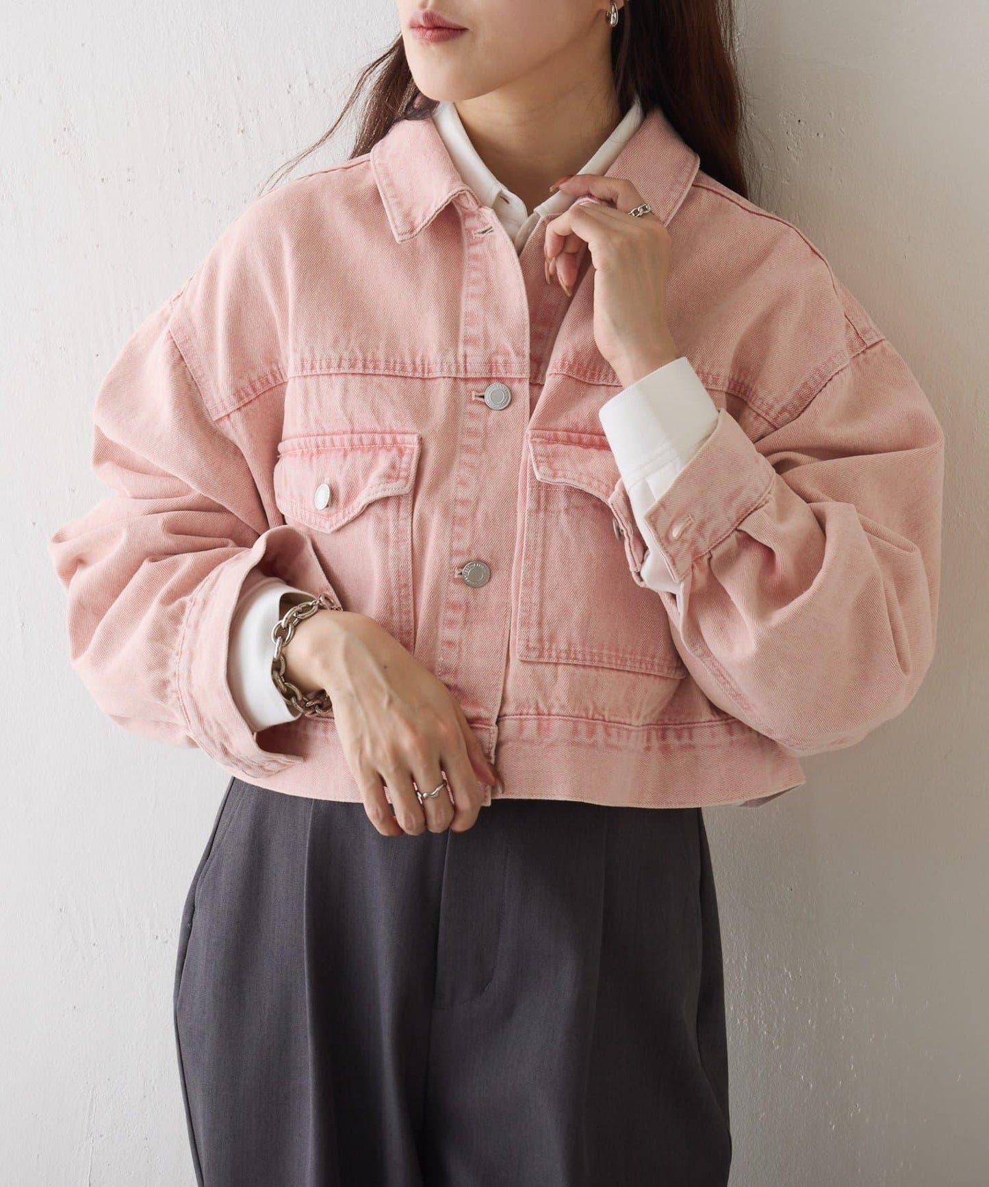 彩色牛仔短款牛仔夾克