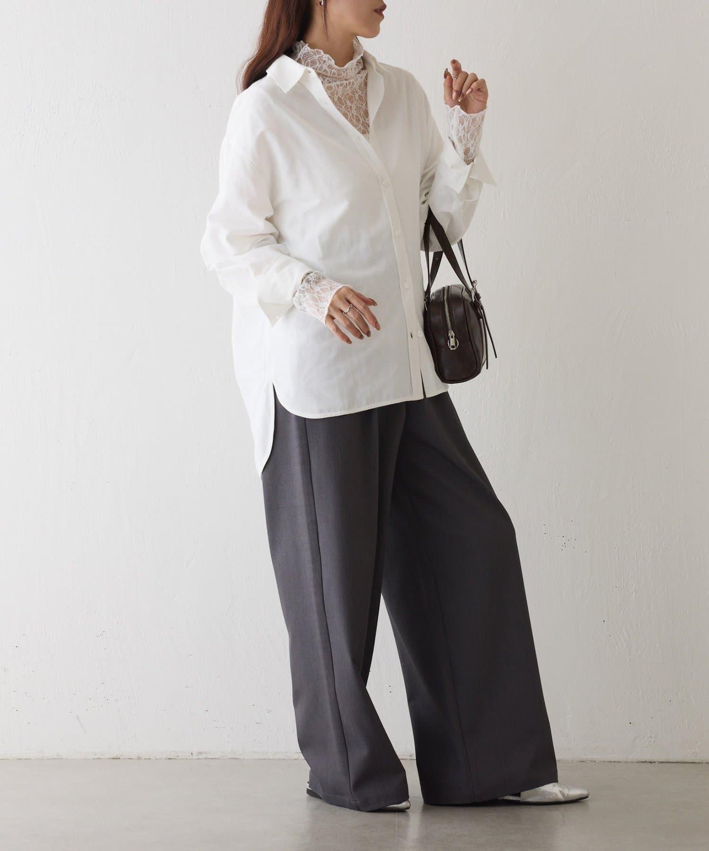 牛津紡寬鬆廓形襯衫